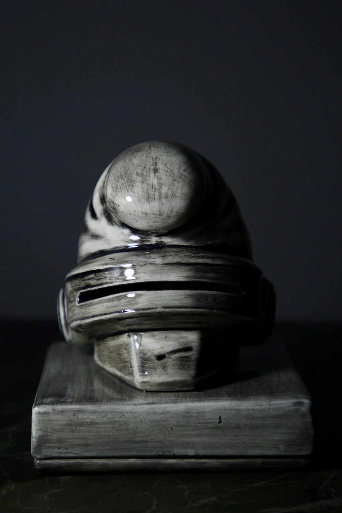 Punk helmet, Smurf ceramic incense burner, trendy ornament