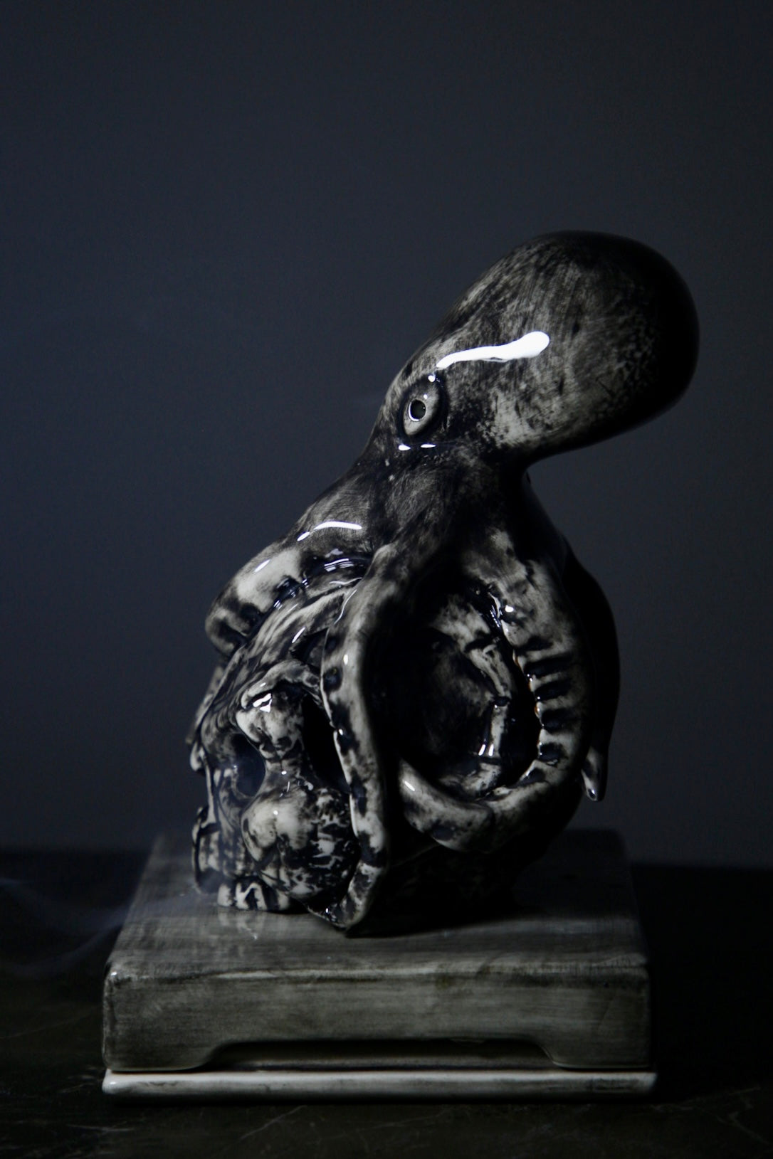 Octopus Skeleton Ceramic Incense Burner Trendy Decoration