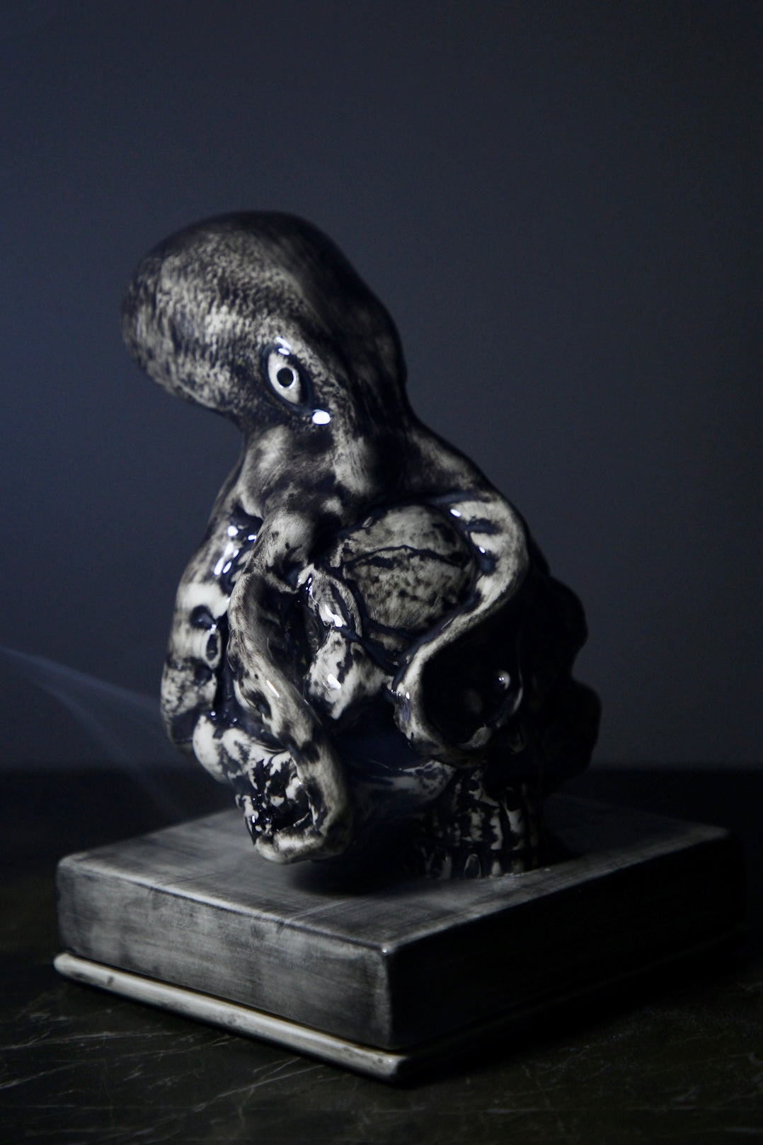 Octopus Skeleton Ceramic Incense Burner Trendy Decoration