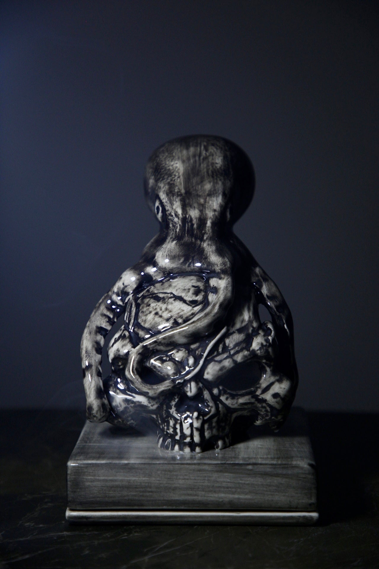 Octopus Skeleton Ceramic Incense Burner Trendy Decoration