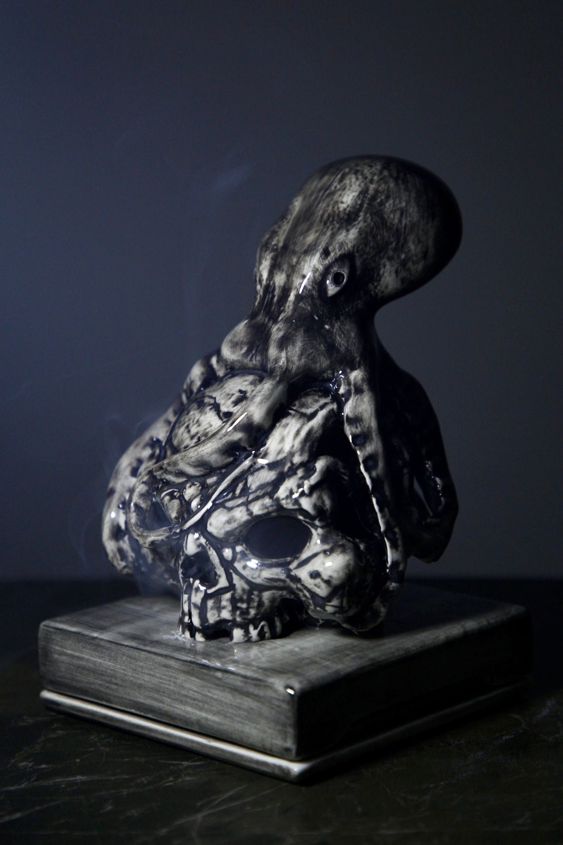Octopus Skeleton Ceramic Incense Burner Trendy Decoration